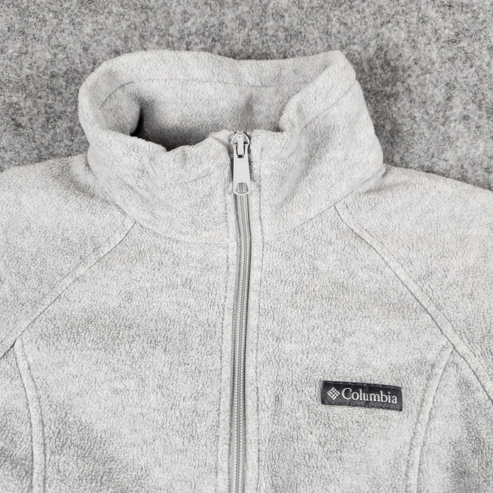 Columbia Benton Springs Fleece Jacket Women M Gray Full Zip Outdoor WL6439 - Picture 2 of 8